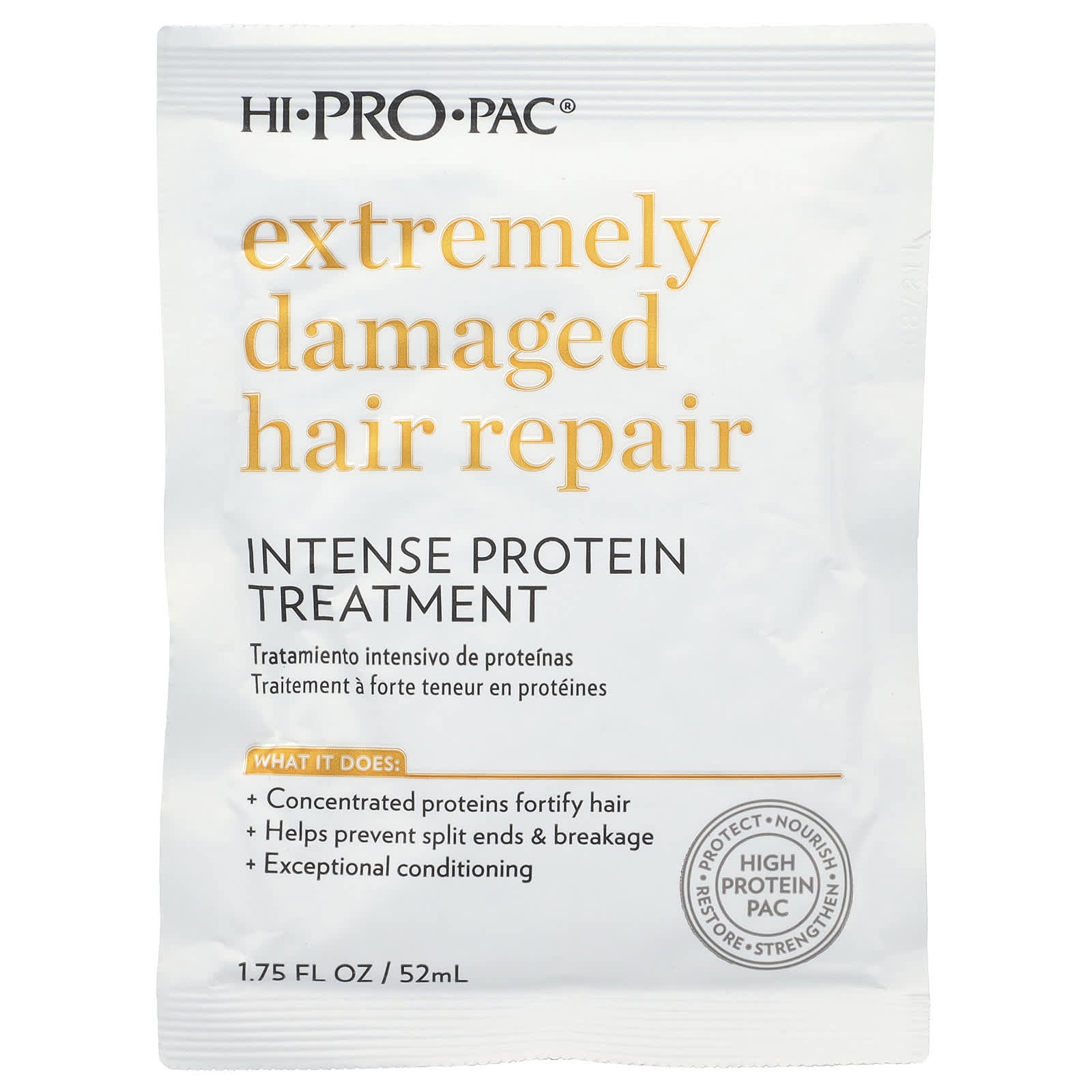 Hi Pro Pac, Intense Protein Treatment, Extremely Damaged Hair Repair, 1 ...