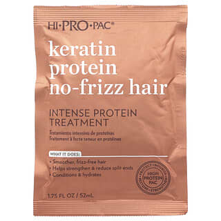 Hi Pro Pac, Tratamiento intenso con proteínas, Proteína de queratina y cabello sin frizz, 52 ml (1,75 oz. líq.)