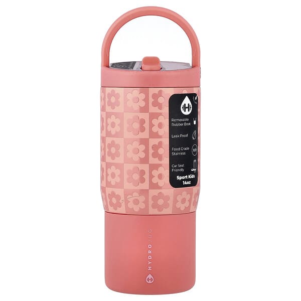 HydroJug, Garrafa Sport Kids, Daisy Checkers, 14 oz