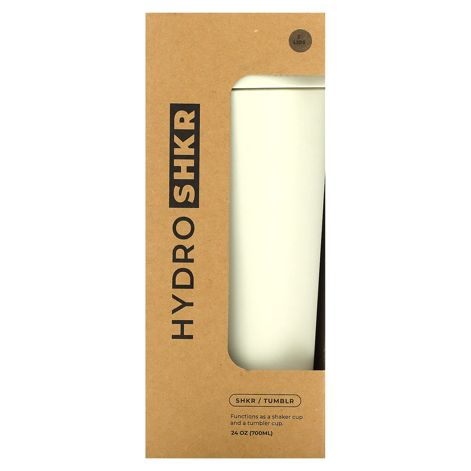 HydroJug, Vaso Hydro Shkr, Blanco, 700 ml (24 oz)