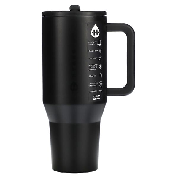 HydroJug, Traveler Tumbler，黑色，40 盎司