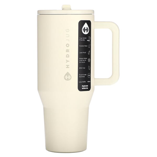 HydroJug, Traveler Tumbler，奶油白，40 盎司