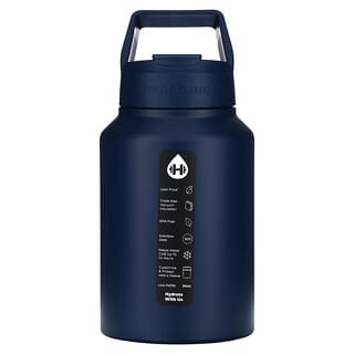 HydroJug, Jarro de Aço Inoxidável, Marinho, 64 oz