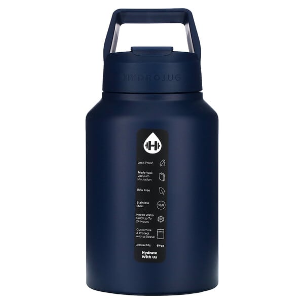 HydroJug, 不鏽鋼水壺，海軍藍，64 盎司