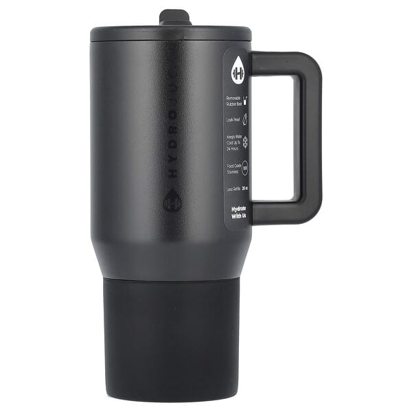 HydroJug, 여행자 텀블러, 블랙, 20oz