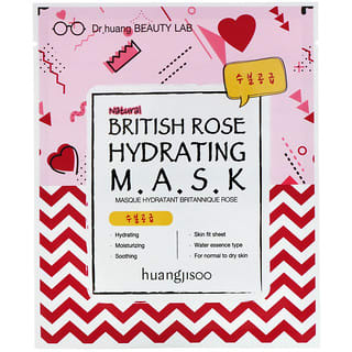 Huangjisoo, Masque de beauté hydratant à la rose britannique, 1 feuille, 25 ml