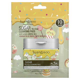 Huangjisoo, Sugar, Discos de Algodão de Limpeza Sem Enxágue, 10 Discos, 36 g (1,26 oz)