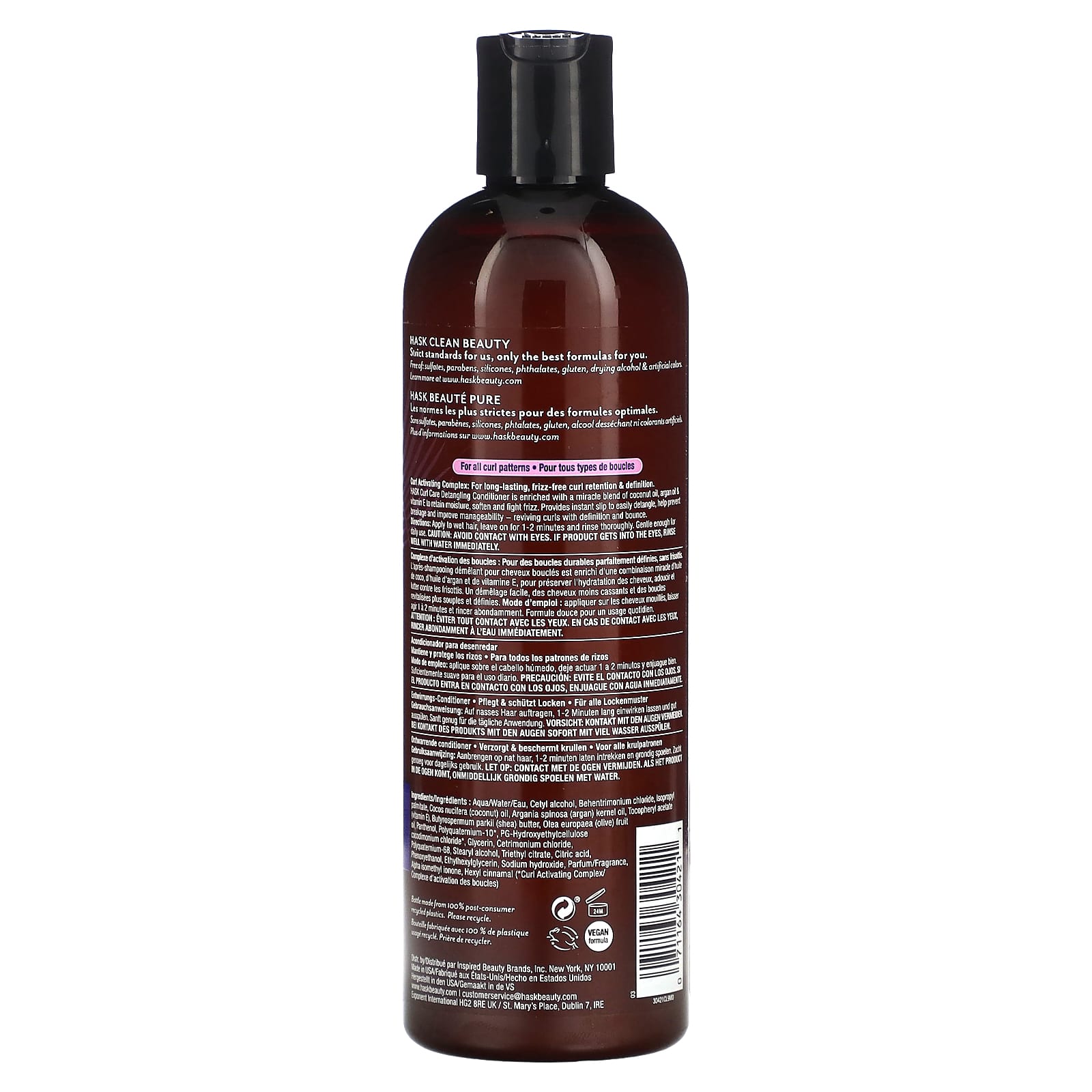 Hask Beauty, Curl Care, Detangling Conditioner, For All Curls Patterns