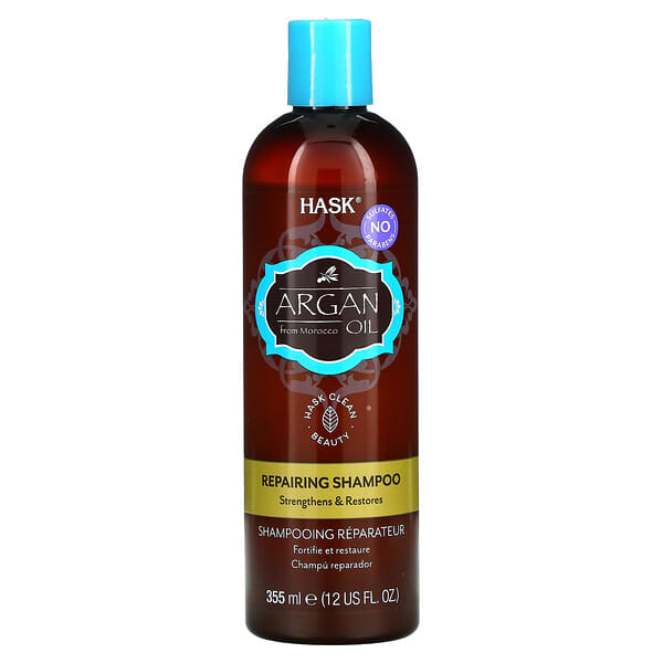 Hask Beauty, Óleo de Argan de Marrocos, Shampoo Reparador, 355 ml (12 fl oz)