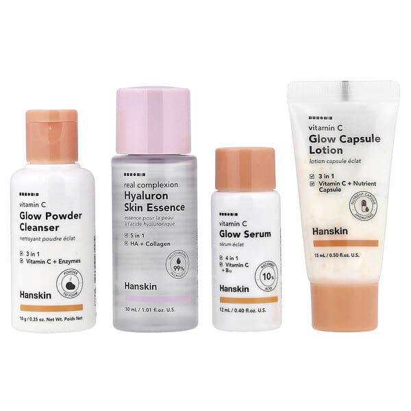 Hanskin, Glow Skin On The Go, 4종 세트