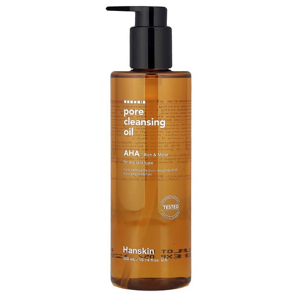 Hanskin, 모공 클렌징 오일, AHA, 300ml(10.14fl oz)
