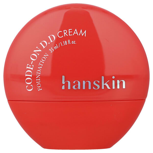 Hanskin, 코드온 DD 크림 파운데이션, 19NC 포슬린, 35ml(1.18fl oz)