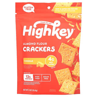 HighKey, Galletas de harina de almendras, Queso cheddar, 56,6 g (2 oz)