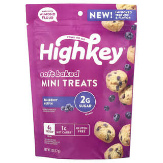 HighKey, Soft Baked Mini Treats, Blueberry Muffin, 2 oz (57 g)