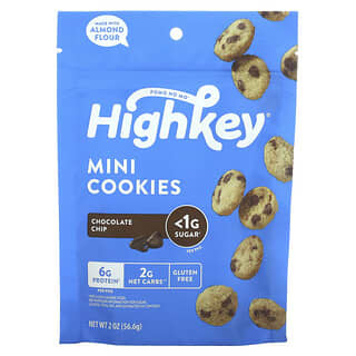 HighKey, Mini Cookies, шоколадная крошка, 56,6 г (2 унции)