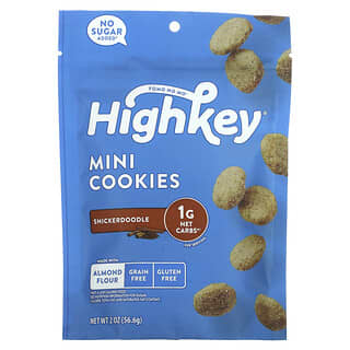 HighKey, بسكويت صغير خالٍ من السكر مضاف إليه السكر ، Snickerdoodle ، 2 أونصة (56.6 جم)