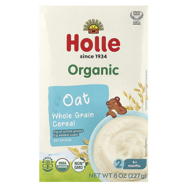 Holle, 유기농 귀리 통곡물 시리얼, 6개월 이상, 227g(8oz)