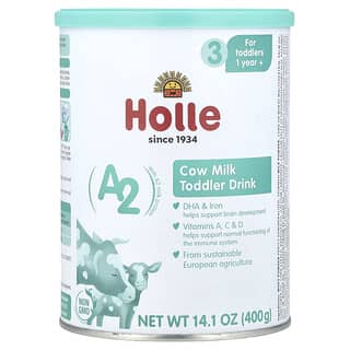 Holle, Bebida de leche de vaca con A2 para niños pequeños, 1 año en adelante, 400 g (14,1 oz)