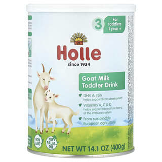 Holle, Bebida de leche de cabra para niños pequeños, 1 año en adelante, 400 g (14,1 oz)