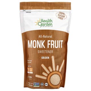 Health Garden, Endulzante totalmente natural a base de frutas del monje, Dorado, 453 g (16 oz)