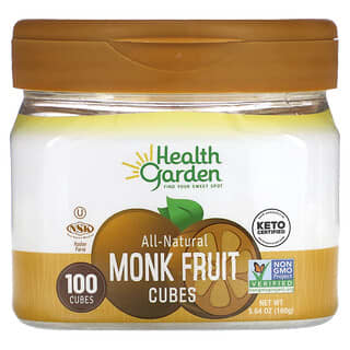 Health Garden, All-Natural Monk Fruit Cubes, 100 Cubes, 5.64 oz (160 g)