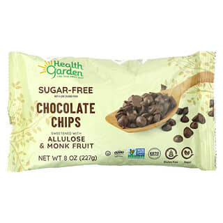 Health Garden, Lascas de Chocolate, Sem Açúcar, 227 g (8 oz)