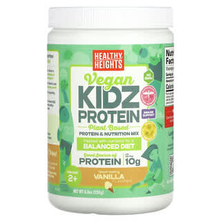 Healthy Heights, Proteína vegana Kidz, Para niños de 2 años en adelante, Vainilla, 250 g (8,8 oz)