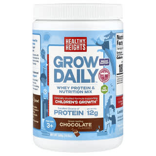 Healthy Heights, Grow Daily, смесь сывороточного протеина и питательного продукта, для детей от 3 лет, шоколад, 308 г (10,9 унции)