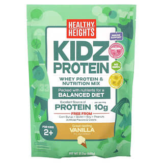 Healthy Heights, Kidz Protein, протеин для детей от 2 лет, ванильный вкус, 600 г (21,2 унции)