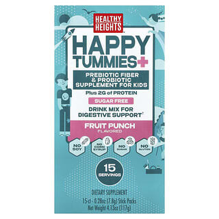 Healthy Heights, Happy Tummies, Trinkmischung zur Unterstützung der Verdauung, Kinder ab 2 Jahren, Fruchtpunsch, 15 Sticks, je 7,8 g (0,28 oz.).
