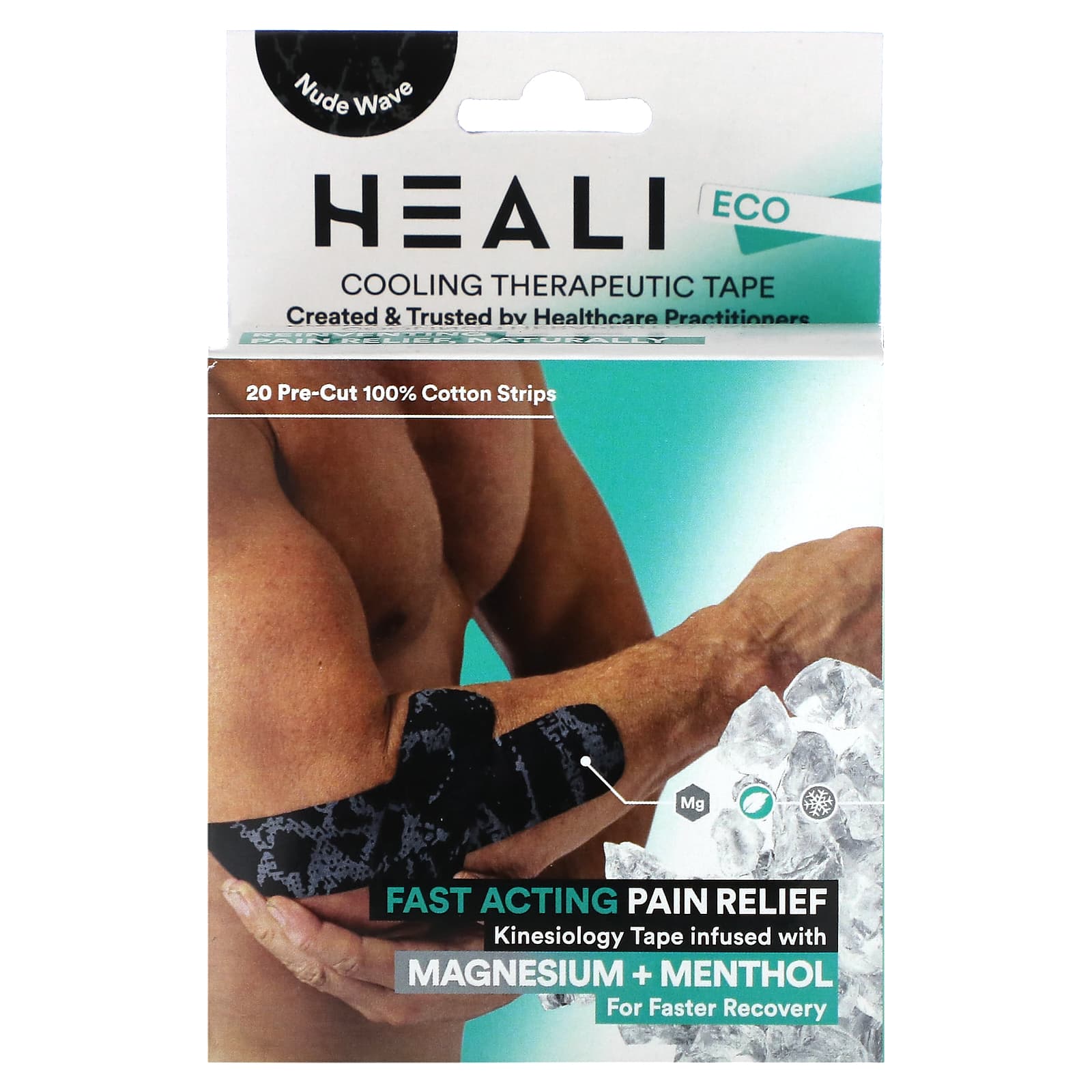 Heali Medical Corp, Cooling Therapeutic Kinesiology Tape, Black