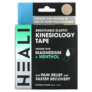 Heali Medical Corp, Breathable Elastic Kinesiology Tape, Nude Inspiration, 20 Precut Strips