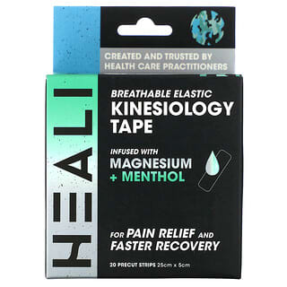 Heali Medical Corp, Breathable Elastic Kinesiology Tape, Blue Camo, 20 Precut Strips