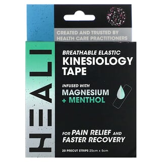 Heali Medical Corp, Breathable Elastic Kinesiology Tape, Pink Splatter, 20 Precut Strips