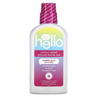 Hello, Unicorn Splash Acticavity Fluoride Rinse, Bubble Gum, 16 fl oz (473 ml)