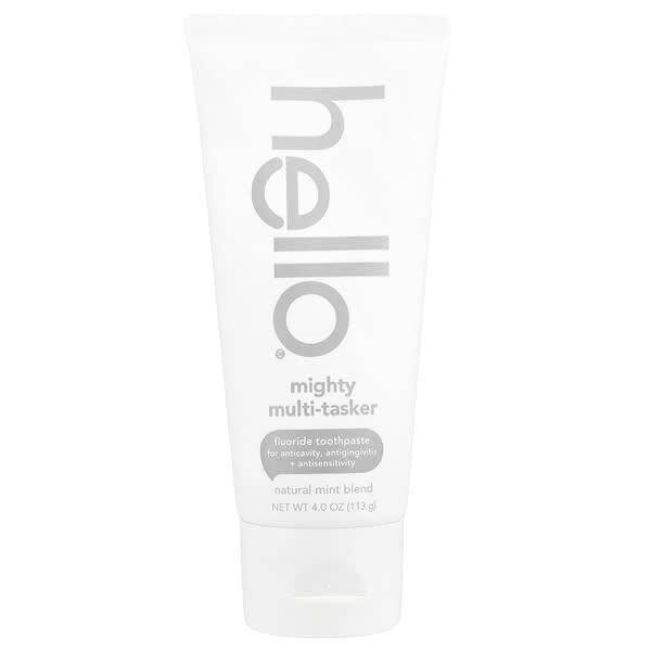 Hello, 8 in 1 마이티 멀티 태스커 불소 치약, 천연 민트 혼합물, 113g(4oz)