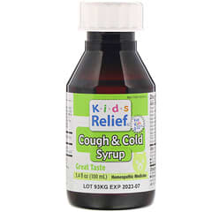 Homeolab USA, 儿童缓解，咳嗽缓解着凉糖浆，夜晚配方，用于 0-12 岁儿童，3.4 液量盎司（100 毫升）
