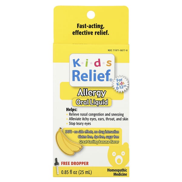 Kids Relief®, Allergy Oral Liquid, 0-12 Yrs, Banana, 0.85 fl oz (25 ml)