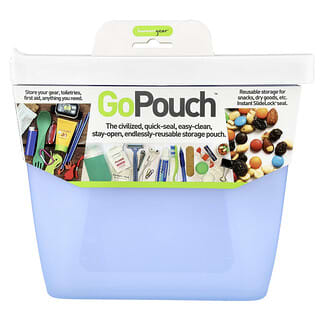 Humangear, Go Pouch™, средний, синий, 800 мл (28 жидк. унций)