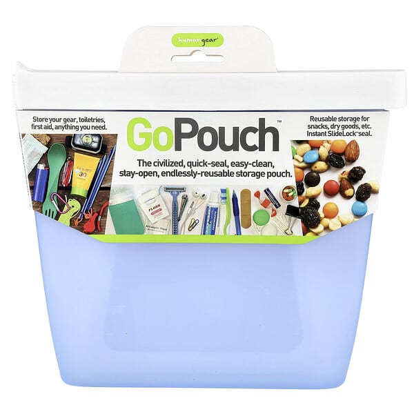 Humangear, Go Pouch™, Medium, Blue, 28 fl oz (800 ml)