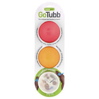 Humangear, GoTubb®, прозрачные, оранжевые и красные, 3 шт. в упаковке