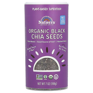 Natierra, Organiczne nasiona czarnej nasiona chia, 198 g