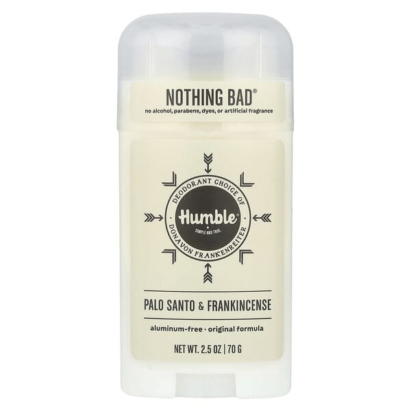 Humble Brands, 알루미늄 무함유 데오드란트, 팔로산토 및 유향, 70g(2.5oz)