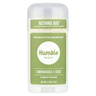 Humble Brands, Desodorante sem Alumínio, Capim-Limão e Sálvia, 70 g (2,5 oz)