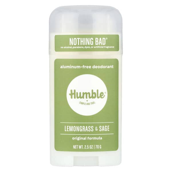 Humble Brands, 알루미늄 무함유 데오드란트, 레몬그라스 및 세이지, 70g(2.5oz)