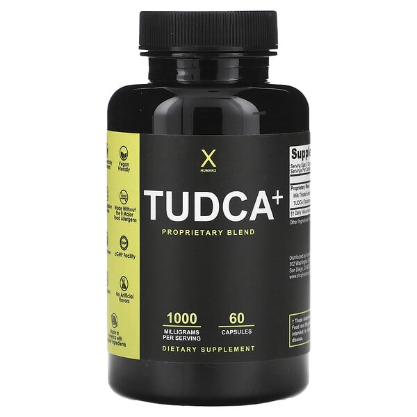 Humanx, Tudca+，1,000 毫克，60 粒膠囊（每粒膠囊 500 毫克）