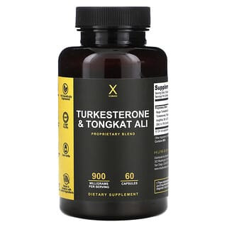 Humanx, Turkesterona y tongkat ali, 900 mg, 60 cápsulas (450 mg por cápsula)