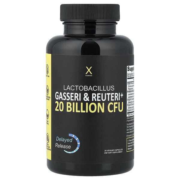Humanx, Lactobacillus Gasseri & Reuteri+, 30 Veggie Capsules — product photo 1
