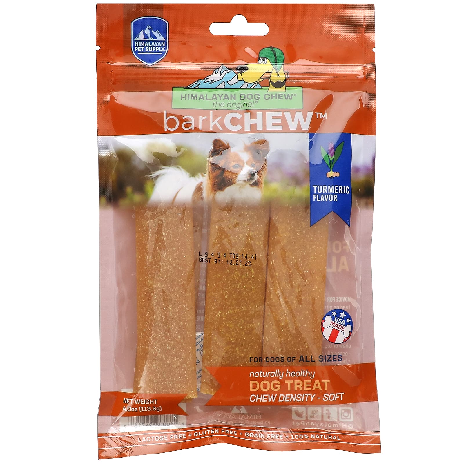 Himalayan Pet Supply, Himalayan Dog Chew, BarkChew, Soft, Turmeric, 4