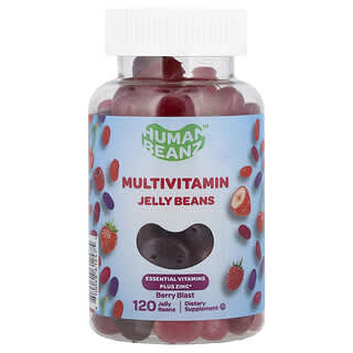 Human Beanz, Multivitamin Jelly Beans, со вкусом ягод, 120 желейных бобов